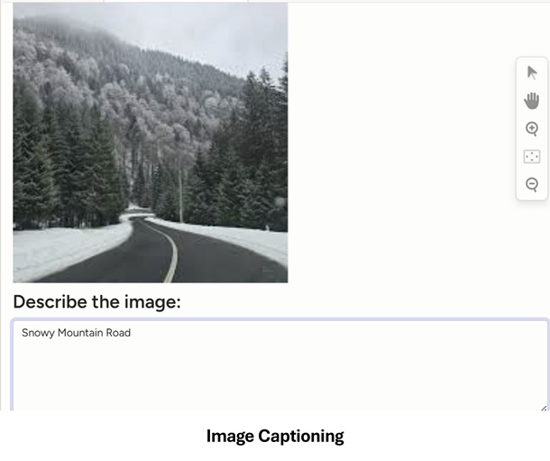 Image captioning example